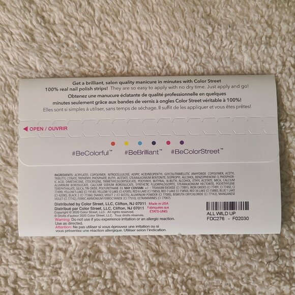 Color Street All Wild Up 100% Real Nail Polish Strips - Picture 3 of 4